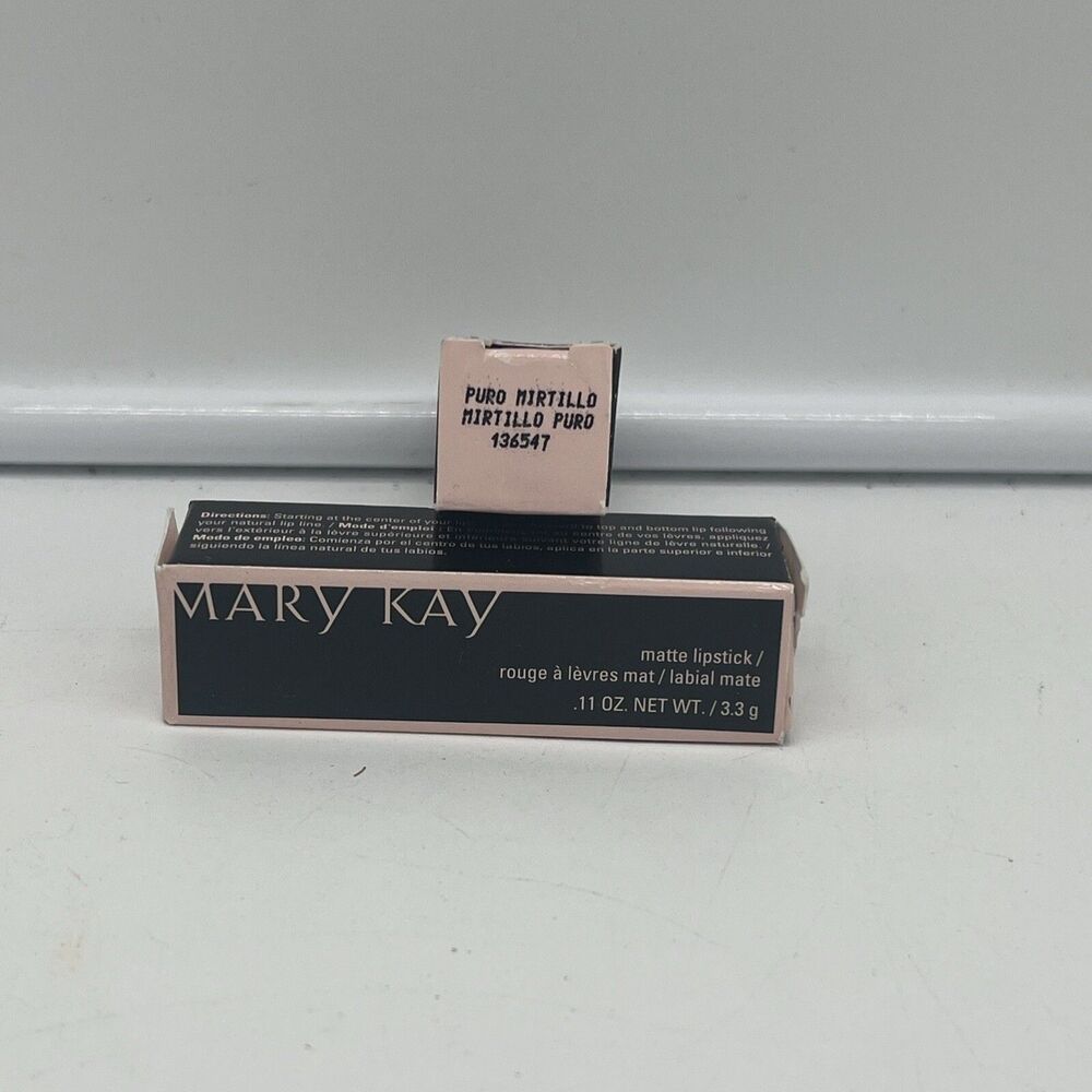 Mary Kay Matte Lipstick - Puro Mirtillo 136547 - New in Box Full Size *Lot Of 2*